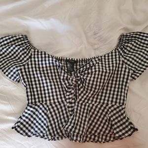 Gingham crop top